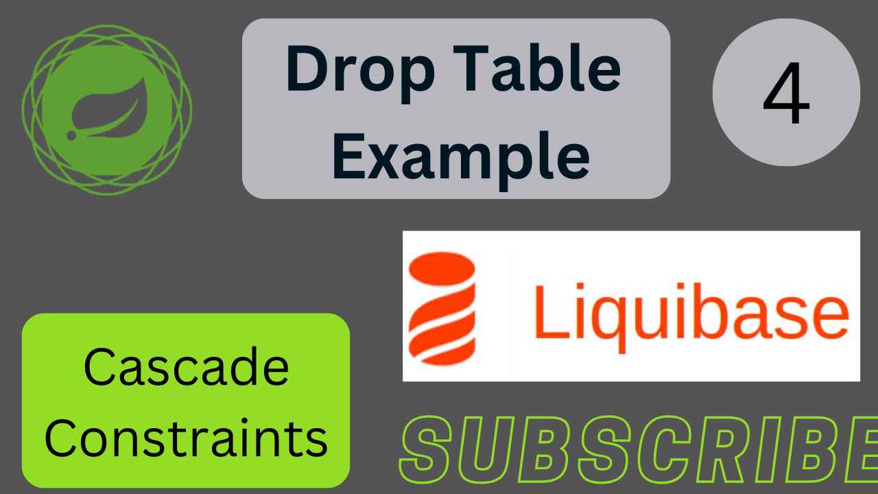 Drop Table With Liquibase in Spring Boot